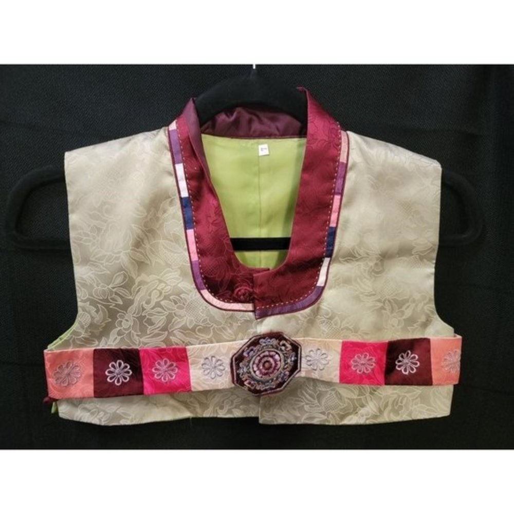 Korean Traditional Hanbok Vest Authentic Handmade Size 7